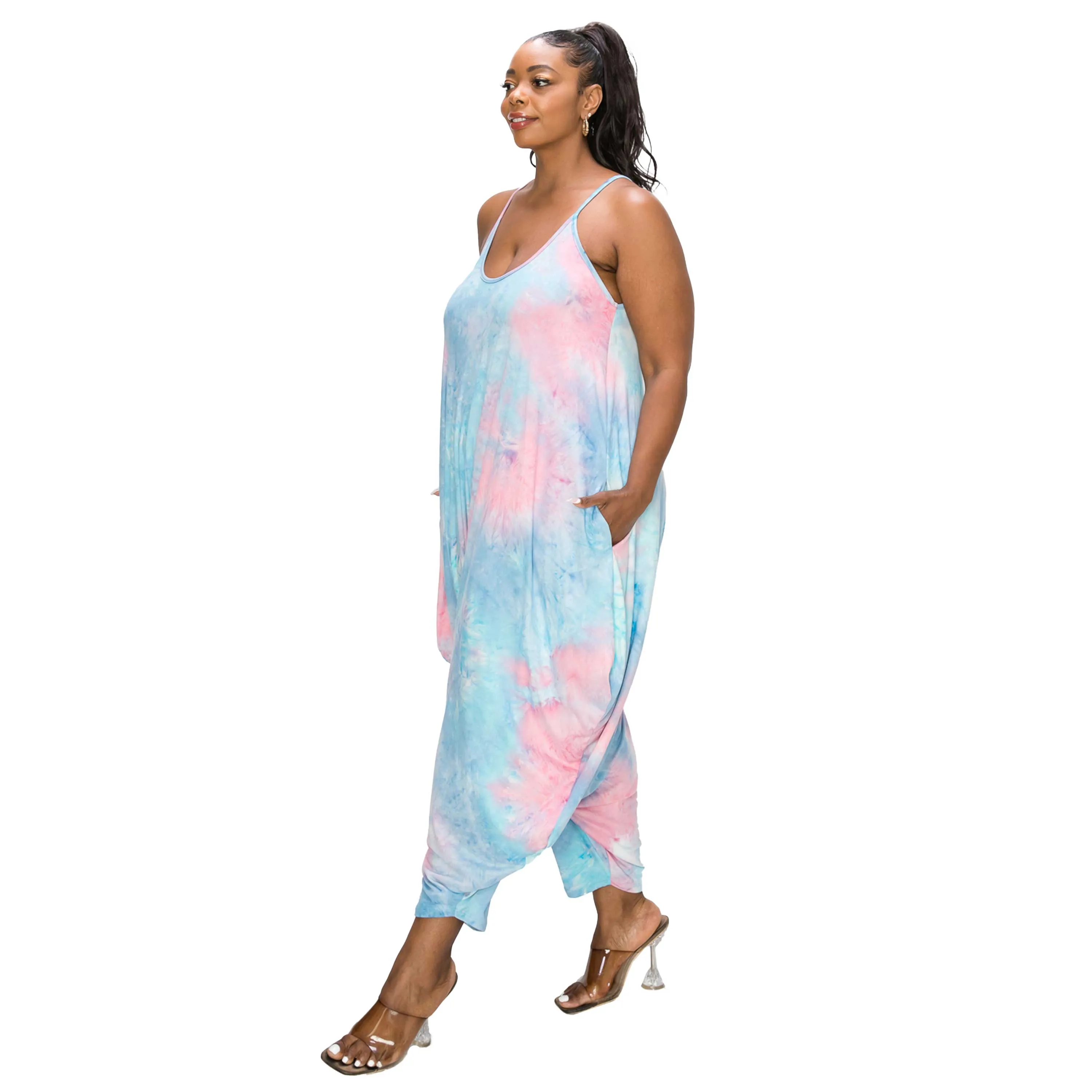 Tie Dye Pocket Jumpsuit