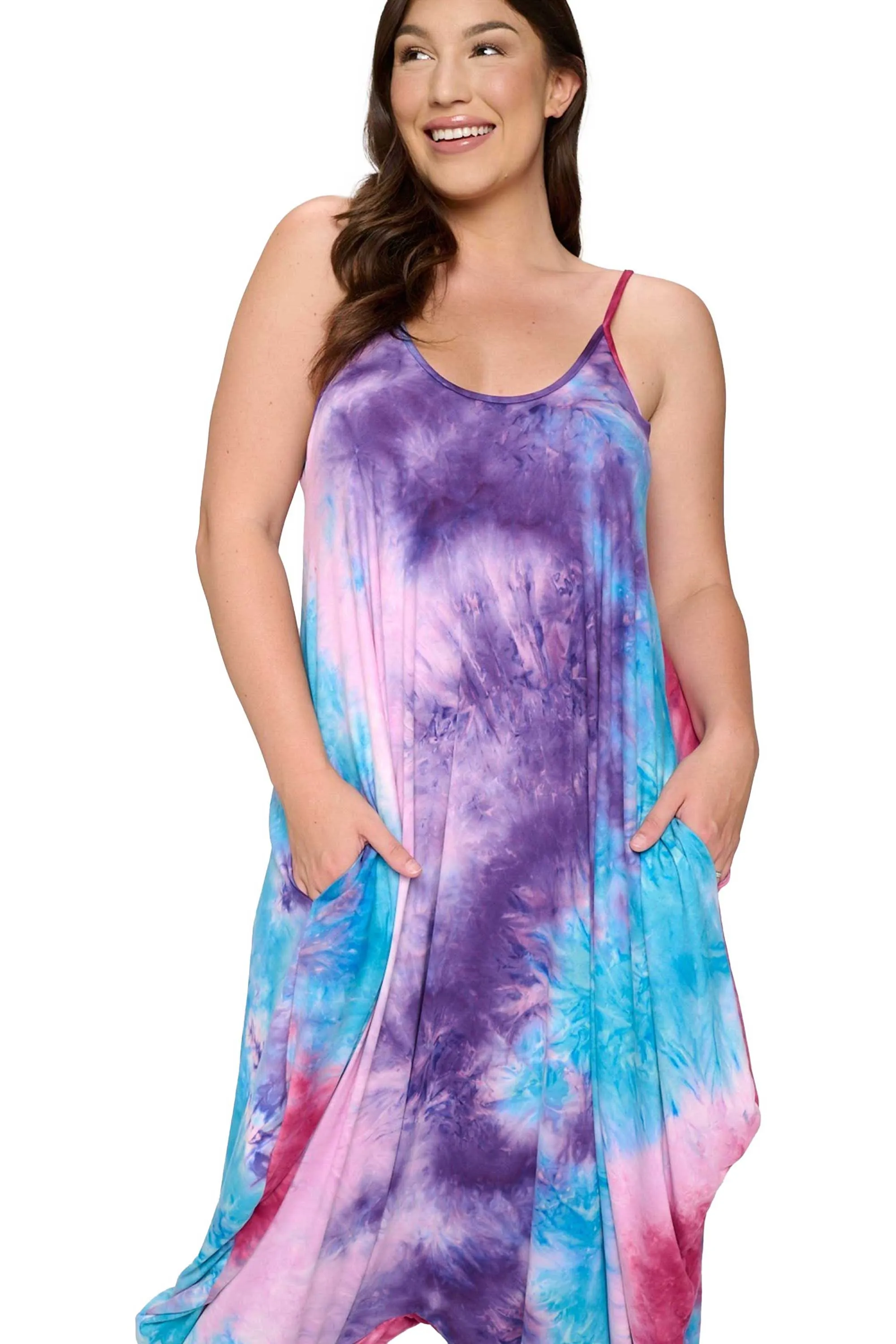 Tie Dye Pocket Jumpsuit