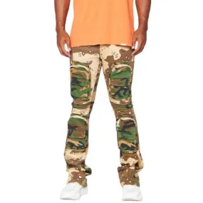 Valabasas Dual Soldier Camp Stacked Flare Jean (Camo) VLBS2722