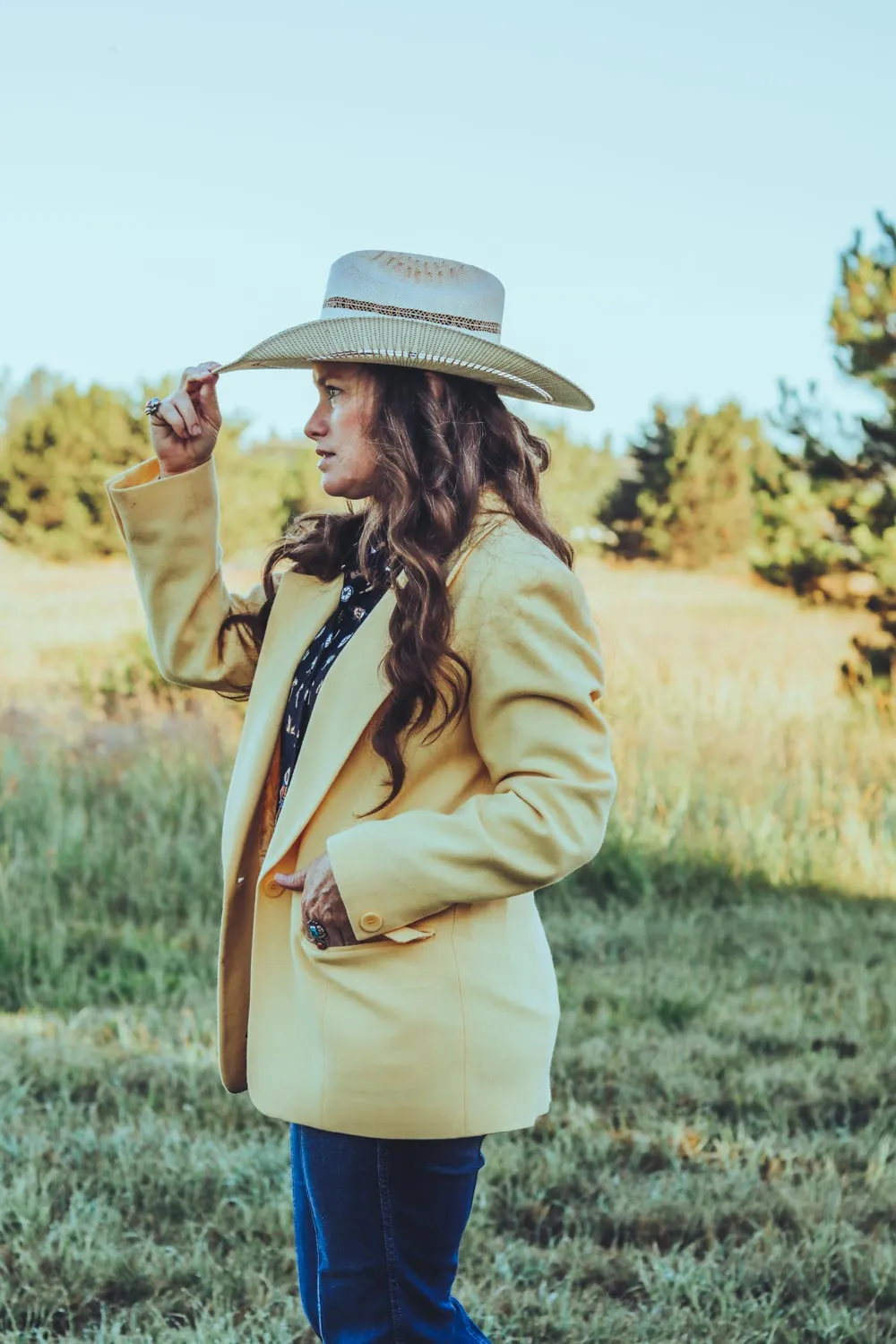 Vintage Yellow Pendleton Blazer