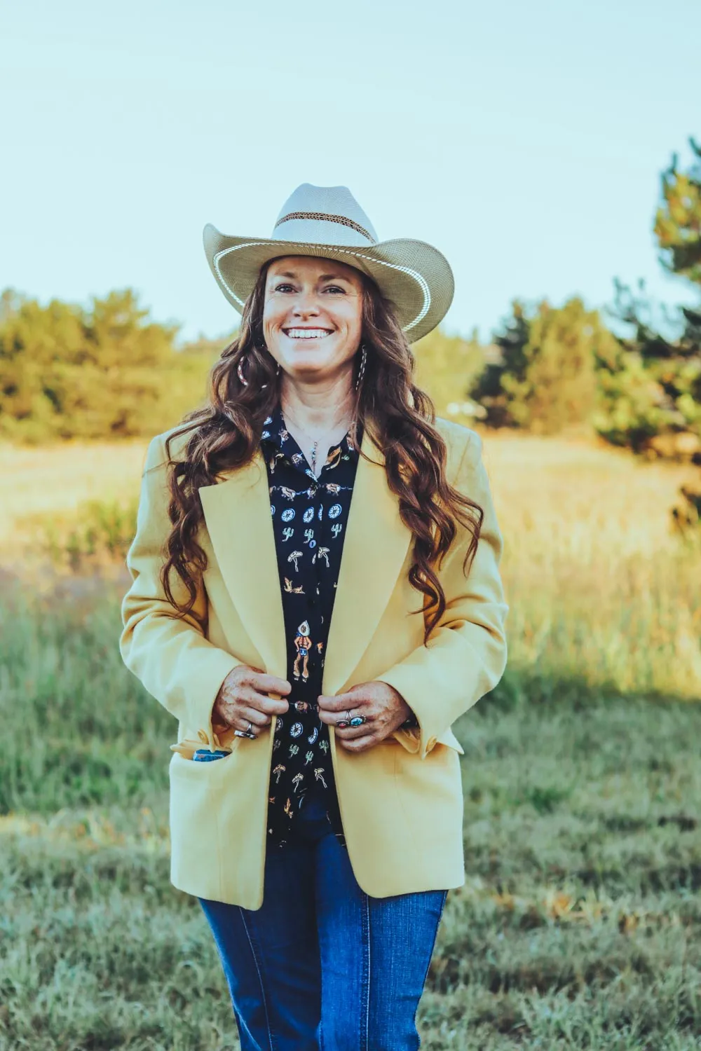 Vintage Yellow Pendleton Blazer