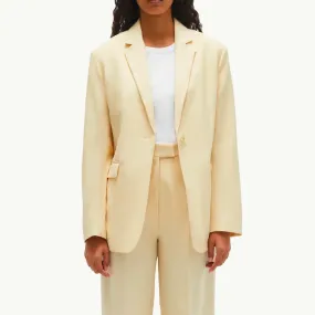 W DARIA WOOL TAILORED BLAZER LEMON