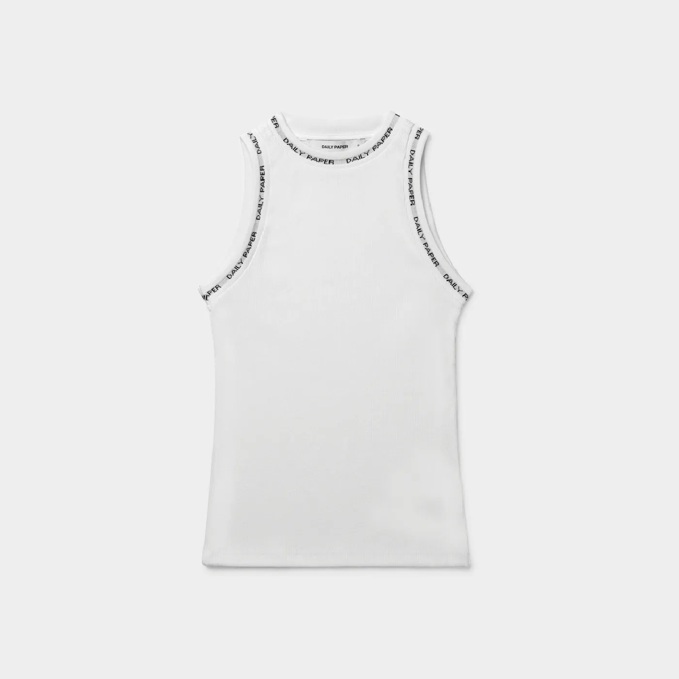 White Erib Tank Top